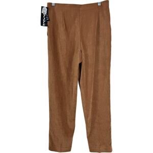Vintage W.L. Sportswear Petites Brown Stretch Pants‎ Size 14P Made in USA